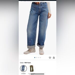 Free People We The Free Palmer Cuffed Jean Size 26 “100 Years”